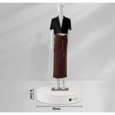 Baoshishan-Rotary-Tisch, 35 cm, 60 kg, 3600mAh, mit Fernbedienung, weiß