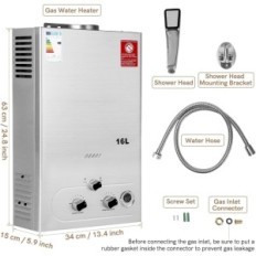 Plinski tok grelnik vode BREEERANZ 16L, 32KW, MIN 0,1BAR, uporabljen