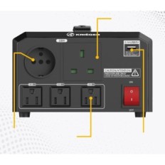 Transformateur de tension Krieger, 1150 W, 110-120 V sur 220-240 V