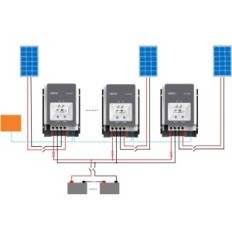 Uzlādes kontrolieris Saules paneļi Epever, 50A, 2500W, izmanto