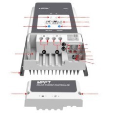 Pannelli solari del controller di ricarica EPEVER, 50A, 2500W, Usato