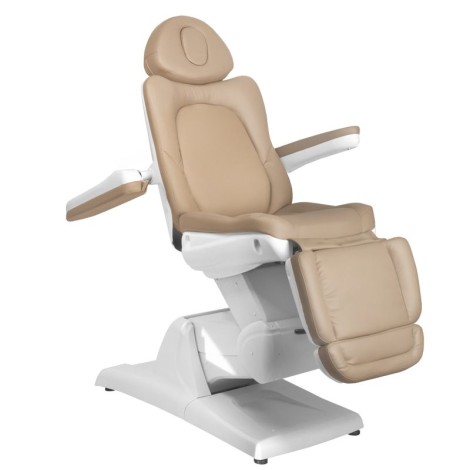 Electric cosmetic chair Azzurro 870 3 motors cappuccino — side view