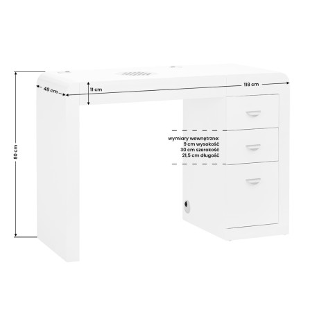 Γραφείο Καλλυντικών 312 Λευκό Αριστερό