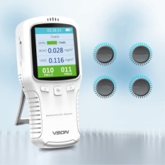 Miernik jakości powietrza VSON, 2200 mAh, biały