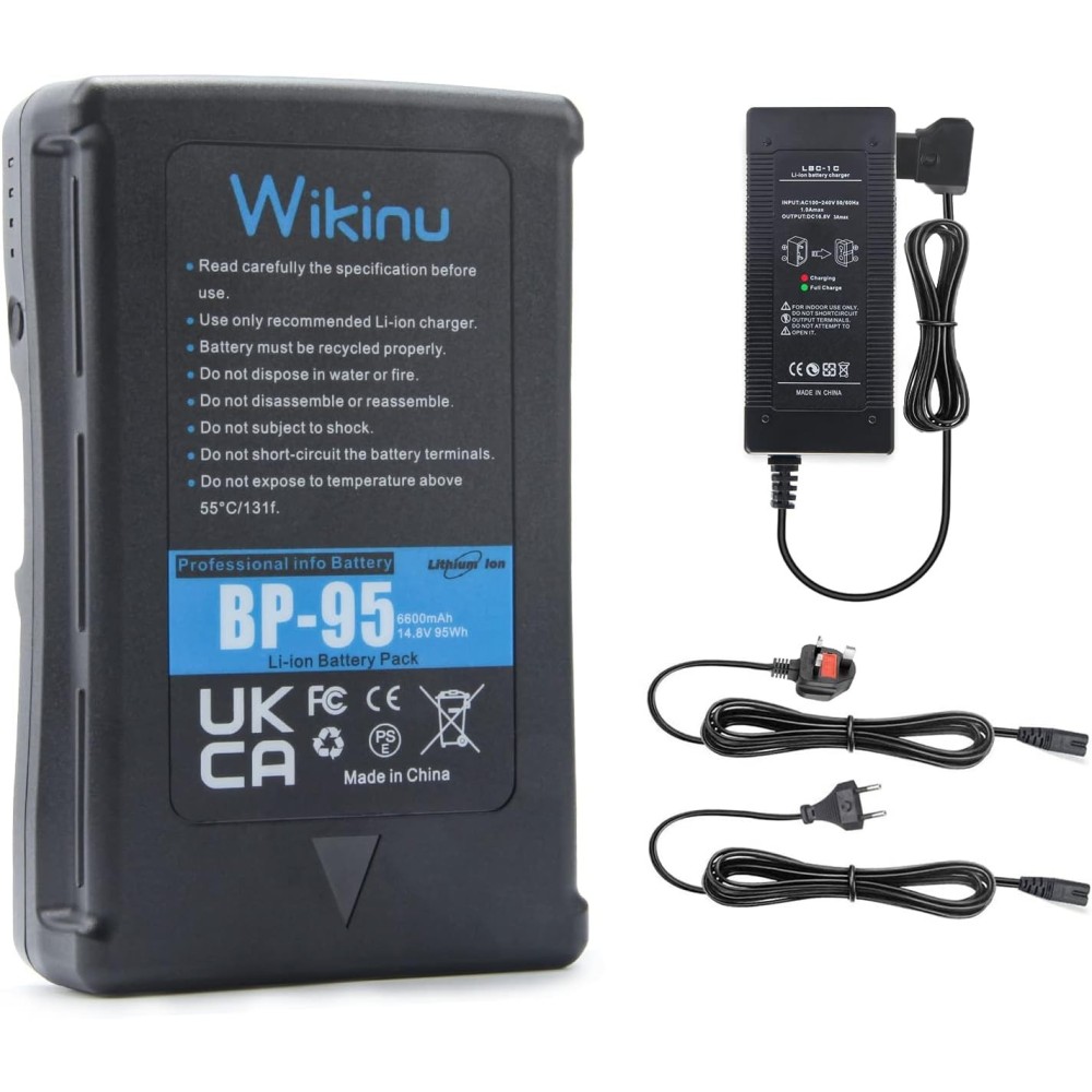 Wikin-Batterie, 5 W, 95 mit 6600 mAh, kompatibel mit der Sony-Kamera