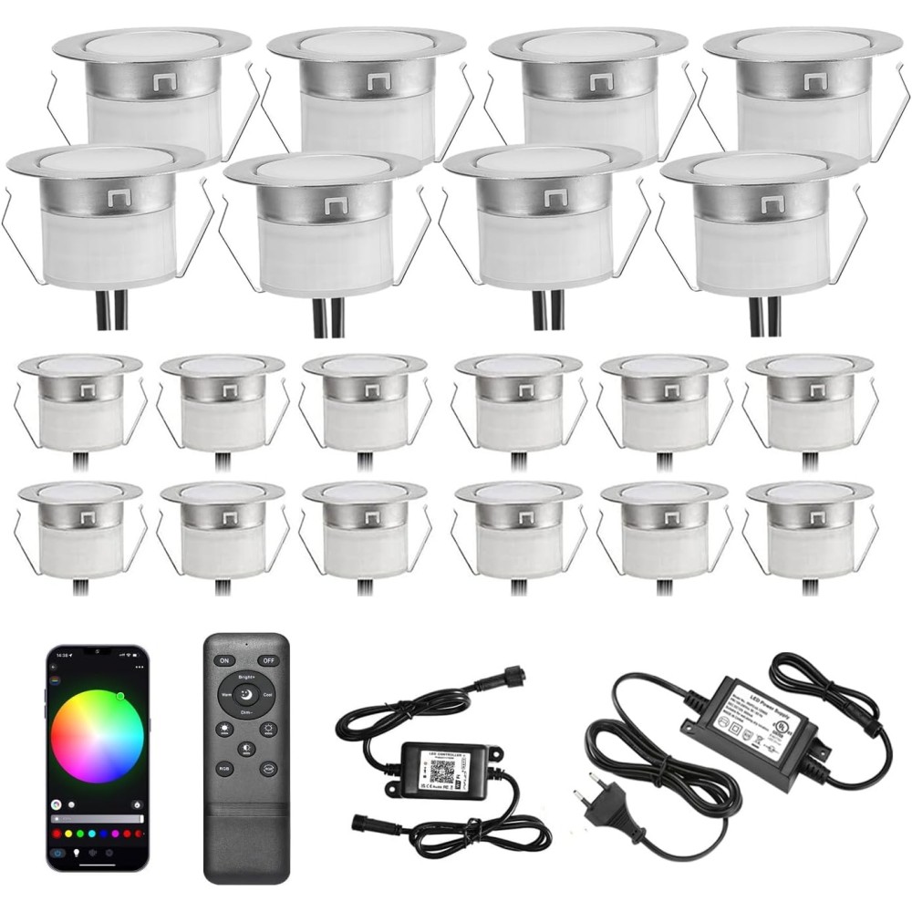 LED LED Geyuey RGBW-D31RGBW WIFI 20 stks. 31 mm IP67 Alexa / Google Garden