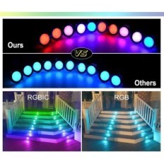 Używany Lampy Podłogowe RGBIC LED 20 szt. WiFi 31 mm IP67 Pixel inteligentne oświetlenie podjazdu ogrodu