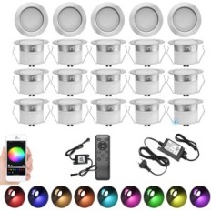 Lámparas RGBW-D45 lanzadas 20 PCS. RGBW 45 MM IP67 en la terraza