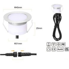 Vabastati RGBW-D45 lambid 20 tk. RGBW 45 mm IP67 terrassil