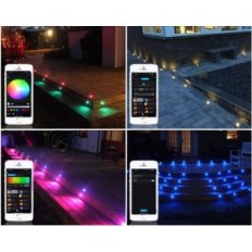 Utgitt RGBW-D45 lamper 20 PCer. RGBW 45 mm IP67 på terrassen