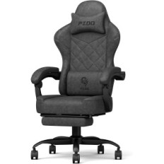 Gamingstühle PZDTO mit Fußhocker und ein Kissen bis zu 150 kg, schwarz, verwendet