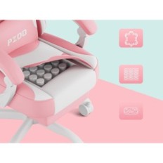 PSK Games Chair med utskiftbare ornamenter, rosa og hvitt, brukt