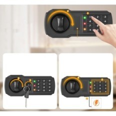 Mejasg seguro resistente ao fogo 55 L com prateleira removível, 31 x 38 x 50 cm