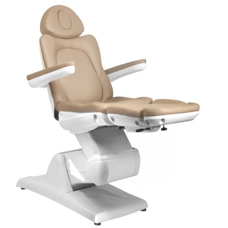 Electric cosmetic chair Azzurro 870 3 motors cappuccino — side view