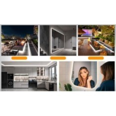 LED PCING IP67 15W Heat White White 10m Vodotěsná lehká páska interiér a vnější dekorativní osvětlení