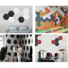 Acoustic panels SK STUDIO 30x25x1 cm Self-adhesive gray, 12 pcs.