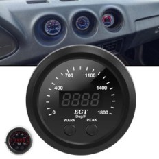 Mètre TBEST TBEST 2-1 / 16IN 52MM Température d'échappement avec LED rouge et capteur