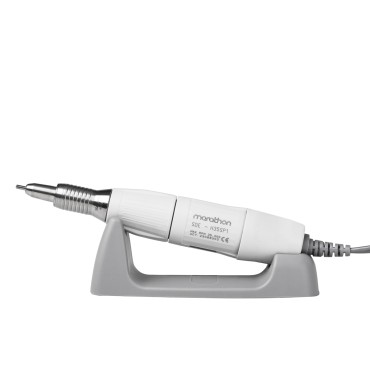 Perceuse pour ongles Saeyang Marathon 3 Champion blanche avec pièce à main H35LSP blanche — vue latérale