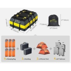 Bolsa de techo Nabiye con estera antideslizante, impermeable, 20 pies de 7 pies3