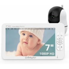 Niania wideo Babystar, 1080P HD 360°, 7 cali, 4000 mAh, WiFi