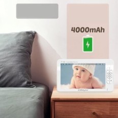 Babystar Video Nanny, 1080p HD 360 °, 7 tuumaa, 4000 mAh, WiFi