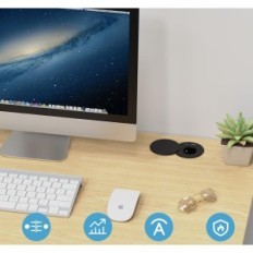 Dinolink íróasztal aljzat, USB, USBA, 1,5 m kábel, fekete