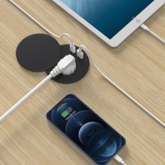 Dinolink, usb, soquete de mesa USB, 1,5 m, cabo preto