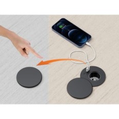 Dinolink, USB, USB Desk Zásuvka, 1,5 m, černý kabel