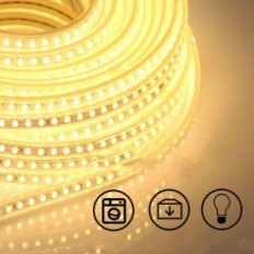 Taśma LED pcning SMD 5730, 230 V, 3000 K, ciepła biel, 15 metrów