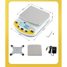 Equilibrio elettronico di laboratorio CGOLdenwall, 5000 g, precisione 0,1 g, utilizzata