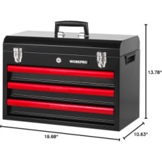 WorkPro mehaaniline tööriist Set teras-vanadion Steel, 408 elementi