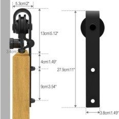 Accessoire set voor schuifdeuren CCJH, 8 voet - 244 cm