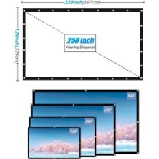 Vercorkin projection screen, 250 inches, white