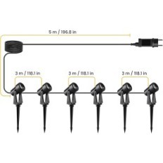 Garden lighting Svater IL-SD-2221M6T, 20 m, 1800 LM, IP65, 3000 K, 6 pieces