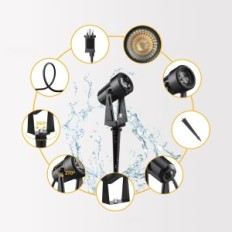 Gartenbeleuchtung Svater Il-SD-2221M6T, 20 m, 1800 lm, IP65, 3000 K, 6 Stück