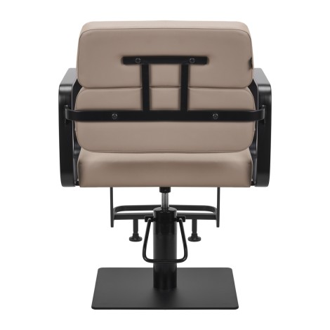 Fauteuil de coiffure Gabbiano Porto-BM beige avec levage hydraulique — vue arrière