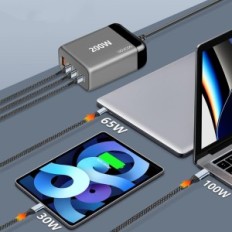 Ο φορτιστής Uoucoo, 200 στο USB C, 100 W + 100 W, 4 λιμάνια, έκθεση