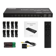 Denný spínač KVM KS802, 5 V, HDMI, Až 8 počítačov