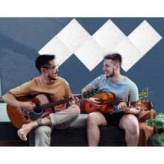 Panele akustyczne, samoprzylepne, 12 szt., 30 x 30cm, białe