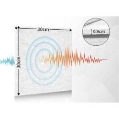 Acoustic, self-adhesive panels, 12 pcs, 30 x 30cm, white