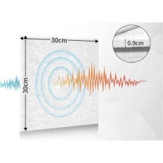 Akustische, selbstklebende Paneele, 12 Stück, 30 x 30 cm, weiß