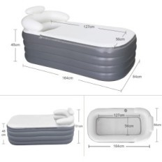 Bain de bain pliant B & Y, 164 x 84 x 51 cm