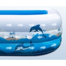 CINLINSO 330X182X55 CM Pool. Rymlig familjepool för att koppla av i trädgården