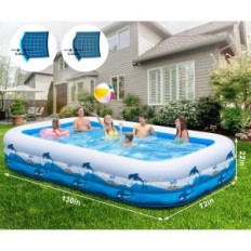 CINLINSO 330X182X55 CM Pool. Rymlig familjepool för att koppla av i trädgården