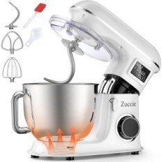 Mezclador planetario Zucta, 1500 W, 8 L, 6 velocidades, Blanco