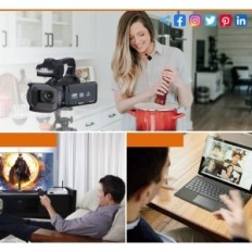 Leqtoniq 64MP 4K Cámara UHD con pantalla táctil y micrófono