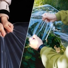 Transparente wasserdichte SDFVSDF 2x35m Neigung mit Maschen, PVC, verwendet