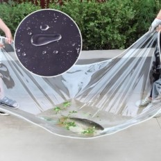 Transparent waterproof SDFVSDF 2x35m tilt with meshes, PVC, Used