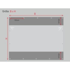 Transparante waterdichte SDFVSDF 2x35m Tilt met Meshes, PVC, gebruikt