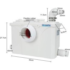 Sewer Hocanflo 700 W Pump, Toalettpump, Inga kit, används